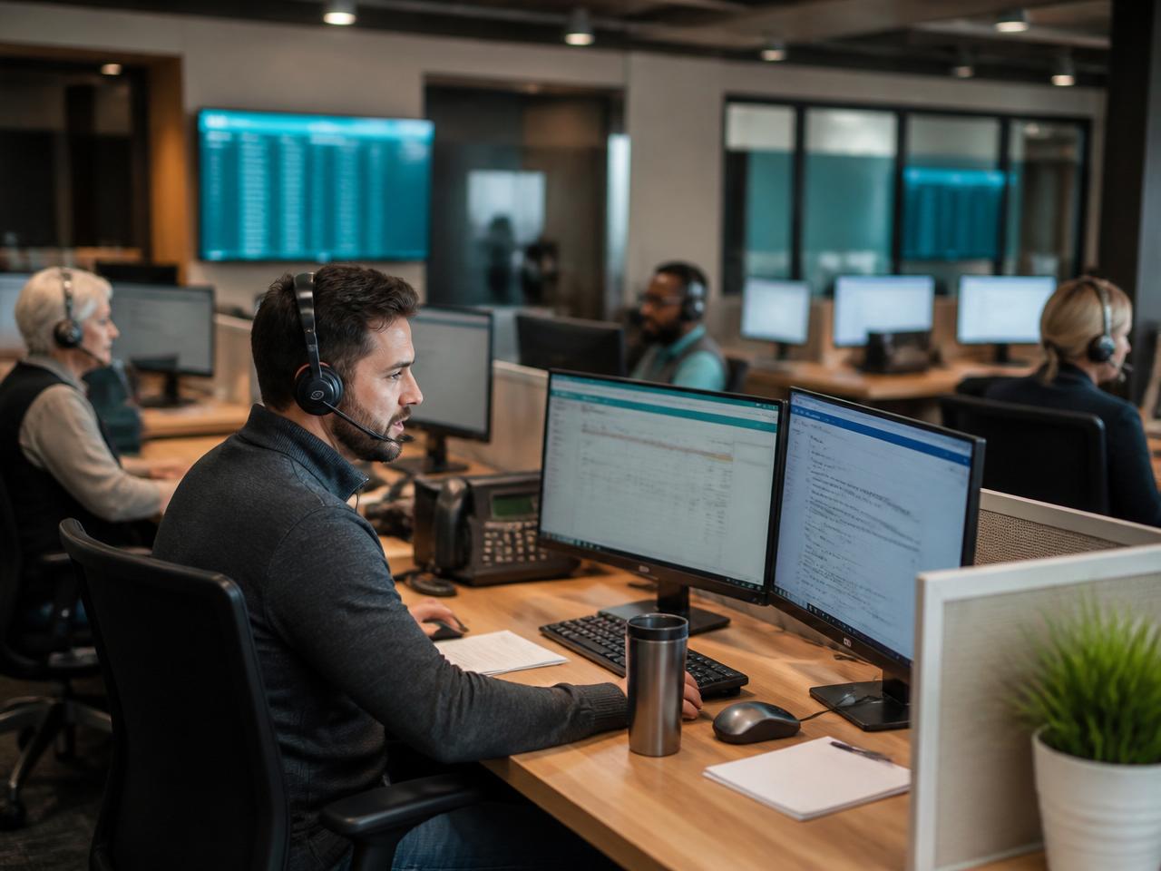 A distribution sales floor with reps working alongside the AI execution layer